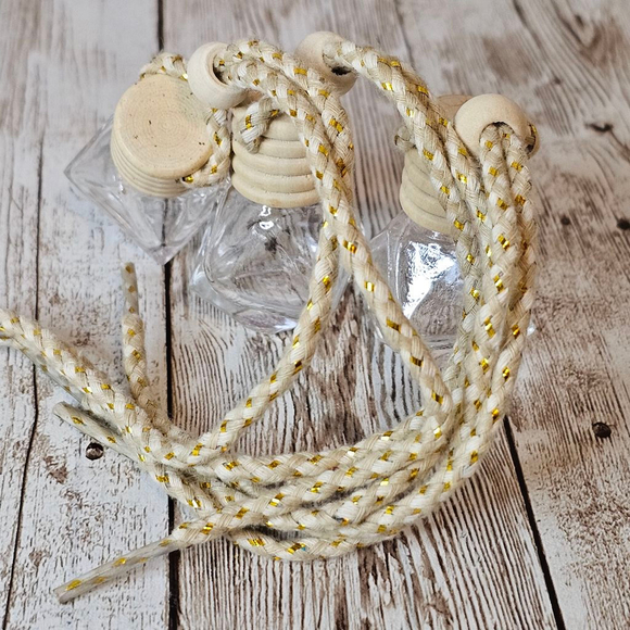 Car Air Freshener empty bottles, Clear, Beige, Glass - Picture 8 of 8